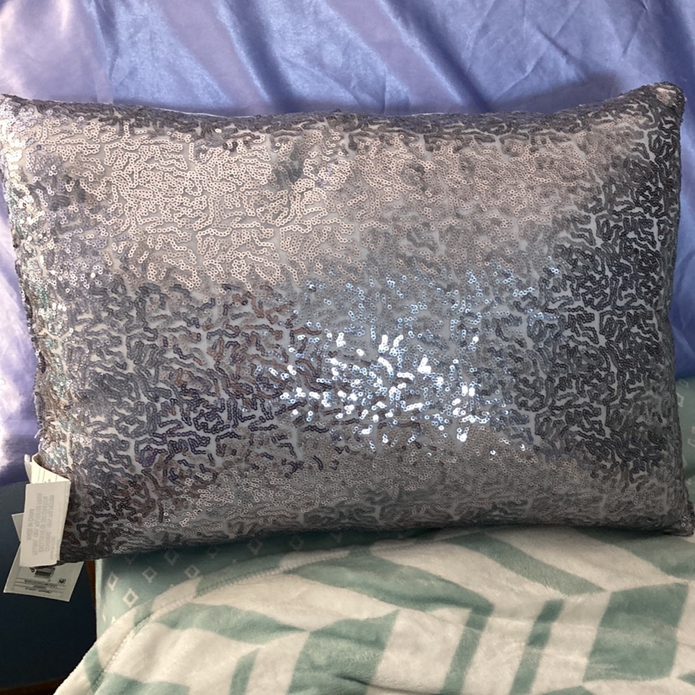 Disney Frozen II Pillow. 21” long x 14 1/2” wide. Pretty Blue and Gray. - Picture 2 of 5